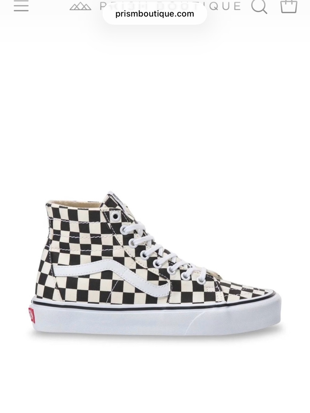 Vans Checkerboard High Top Sneakers - Black & White. Women’s size 5.5.